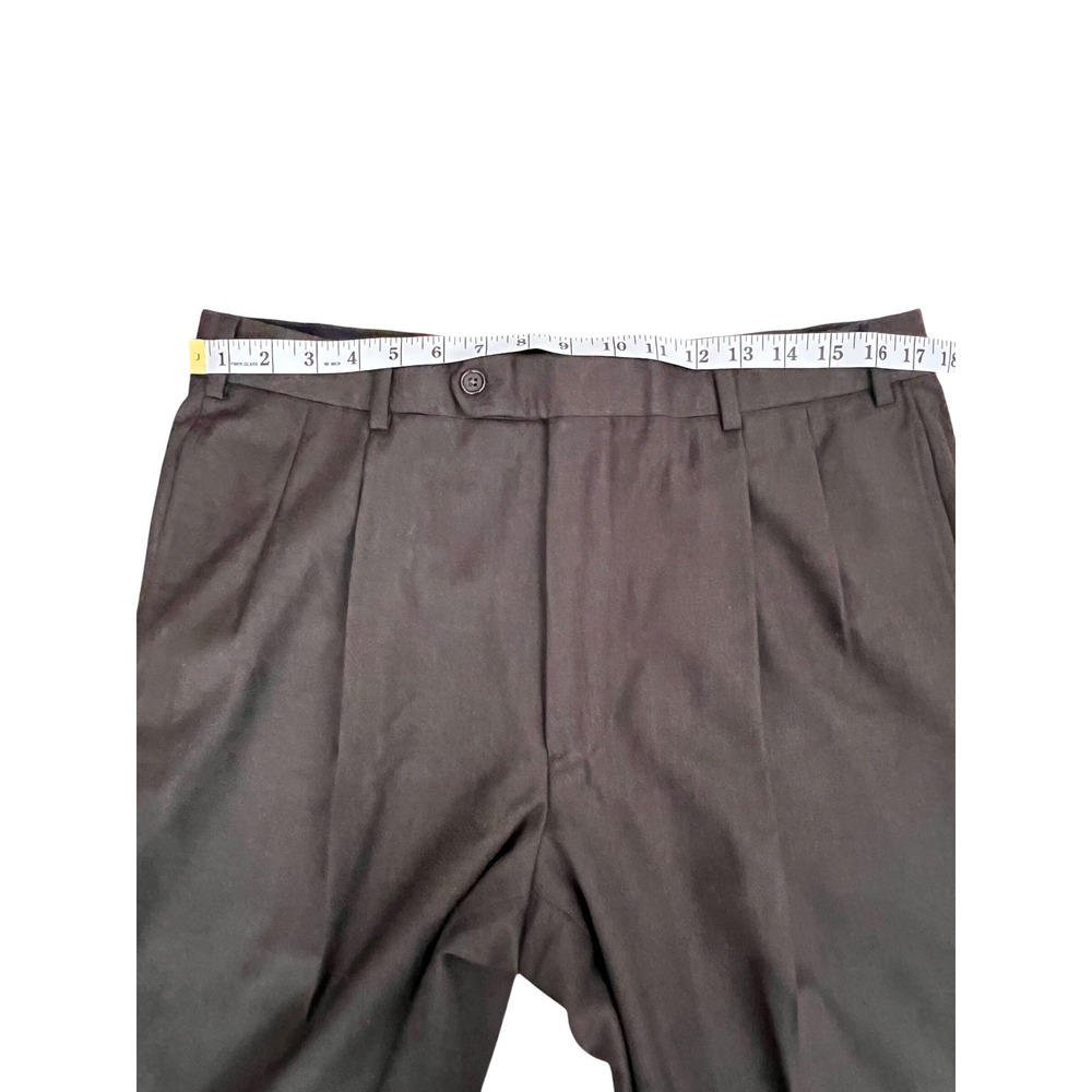 Brooks Brothers Mens 35W Vitale Barberis Canonico Super 120s Wool Pleated Pants - Picture 7 of 12